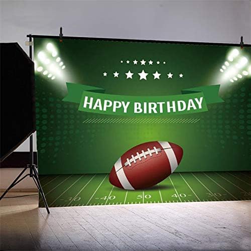 ssailue decor Football Party Decorations 5x3 ft Green Banner
