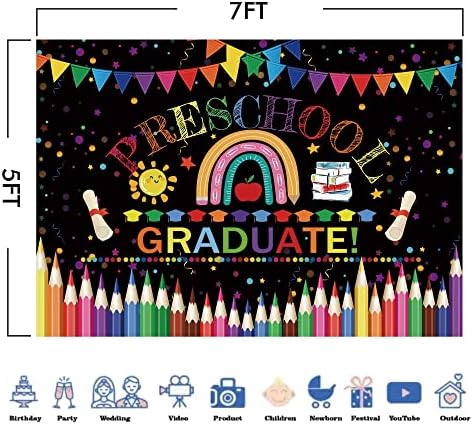7x5ft Preschool Graduation Backdrop for Kindergarten Class of 2025