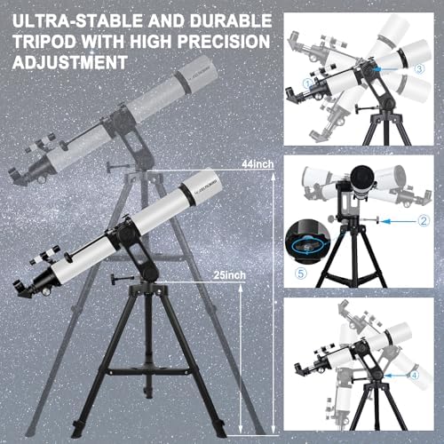 Celticbird High Powered 90mm Refractor Telescope for Adults