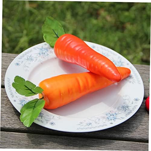4pcs Lifelike Simulation Carrots Artificial Vegetable Decor Posing Props