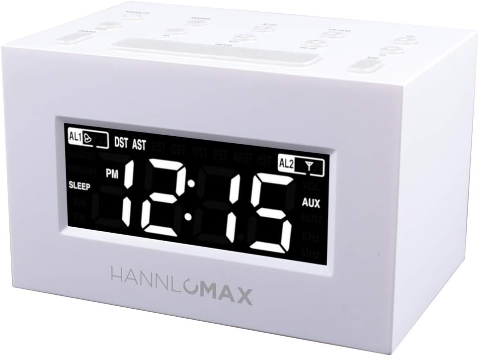 HX-111CR Dual Alarm Radio with LED Display and Sleep Timer