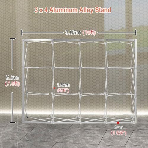 Aluminum Alloy Pop Up Display Stand with Bag and Ties 10ft L