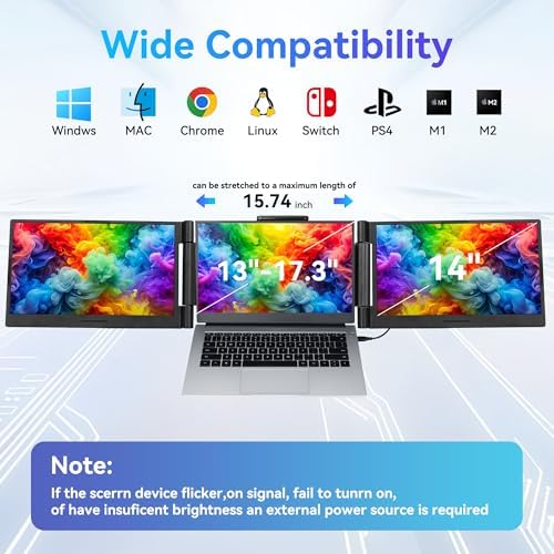AEEZO 141 Inch Portable Monitor Laptop Screen Extender
