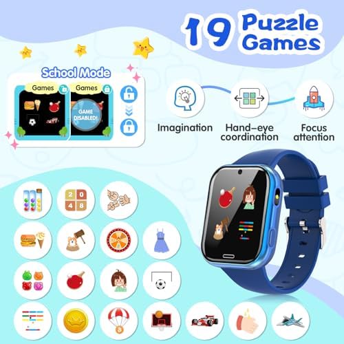 Xipax Kids Smartwatch with 19 Games and Camera
