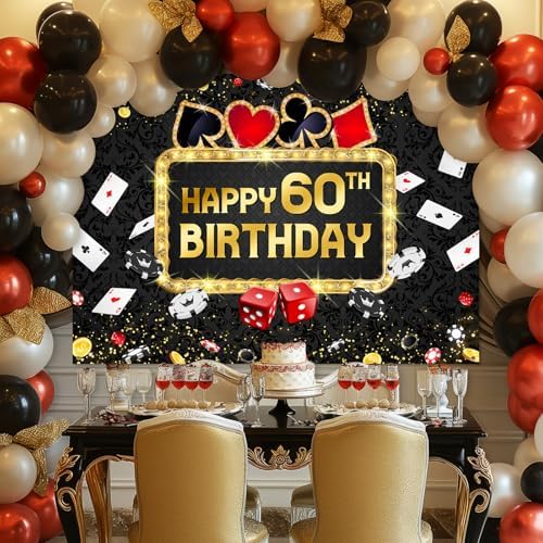 Avezano Casino Birthday Backdrop 7x5ft Las Vegas Theme