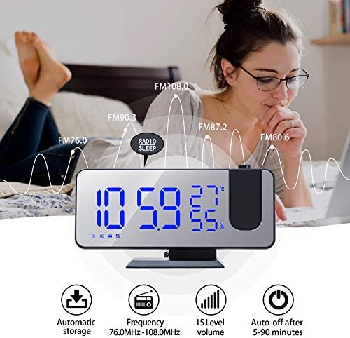ThreeH Projection Alarm Clock with 4 Dimmer and 180 Degree Rotation