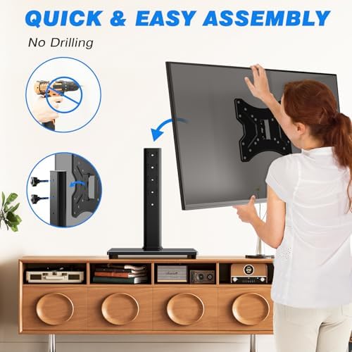 Rfiver Universal Swivel TV Stand for 23-43 Inch Flat Screens