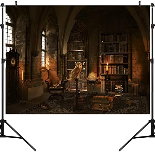 Halloween Bookshelf Backdrop for Photo Studio