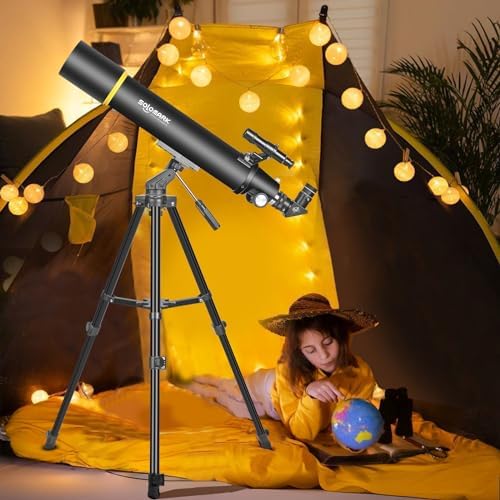SOLOMARK 80mm Aperture Refractor Telescope for Adults Kids and Beginners