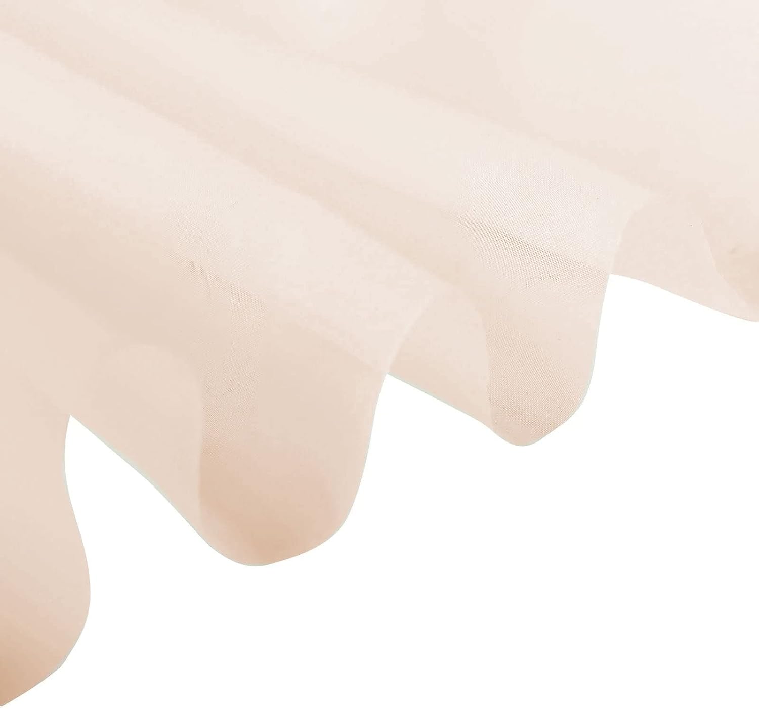Nude Sheer Chiffon Curtain Panel Backdrop 5ft x14ft