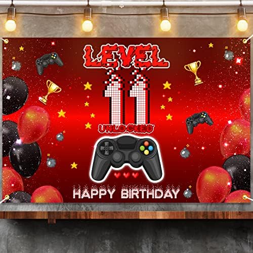 Level 11 Unlocked Birthday Backdrop Banner