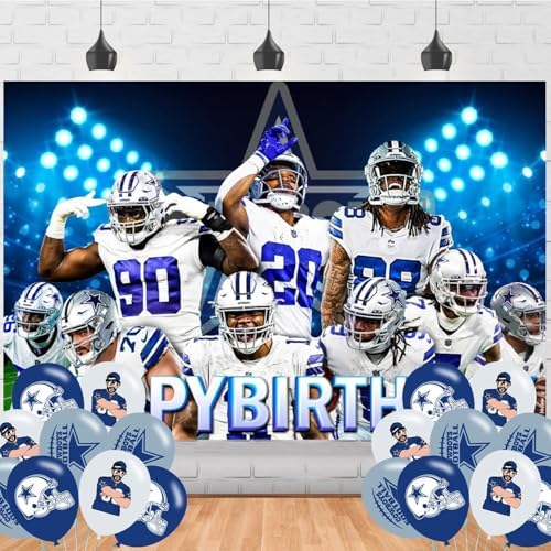Dallas Cowboys Backdrop 5x3ft Vinyl Photo Background for Birthday Parties and Events