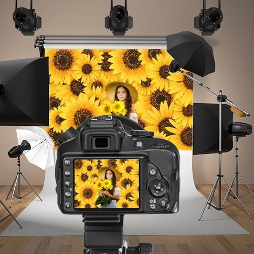 Baocicco 10x8ft Sunflower Photography Backdrop Yellow Floral