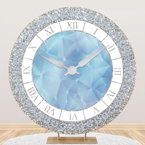 75x75ft Crystal Blue Round Backdrop for Events
