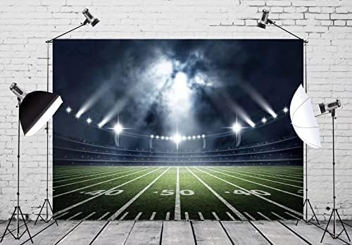 BELECO 7x5ft Football Field Backdrop for Photo Booths and Parties