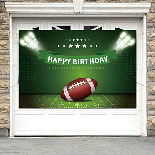 ssailue decor Football Party Decorations 5x3 ft Green Banner