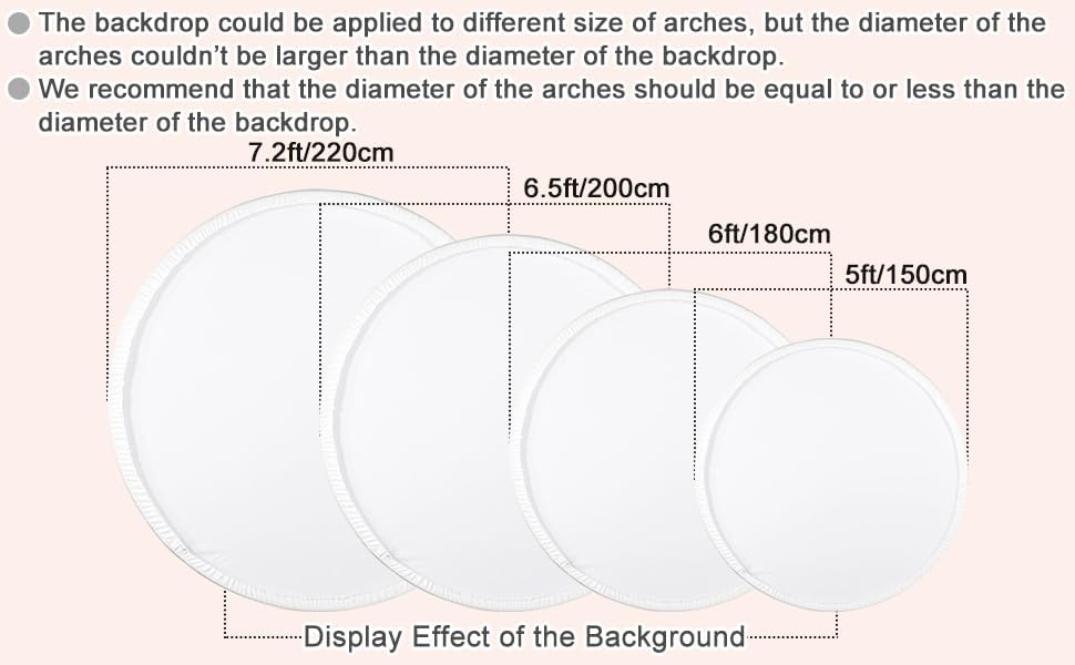 65ft Round Christmas Backdrop with Star Design