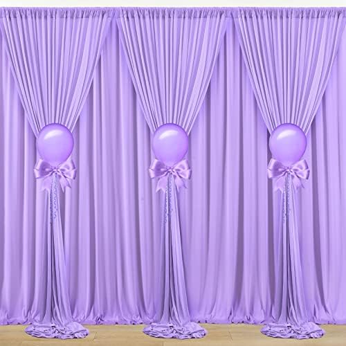 30ft x 10ft Lavender Wrinkle-Free Backdrop Drapes