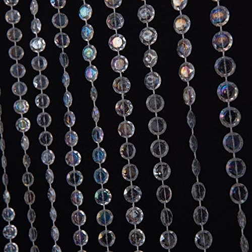 FlavorThings Iridescent Crystal Beaded Curtain 3ft x 6ft