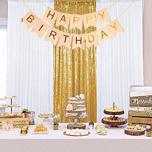 ShinyBeauty White Sequin Backdrop 4x10ft Wedding Arch Drapes