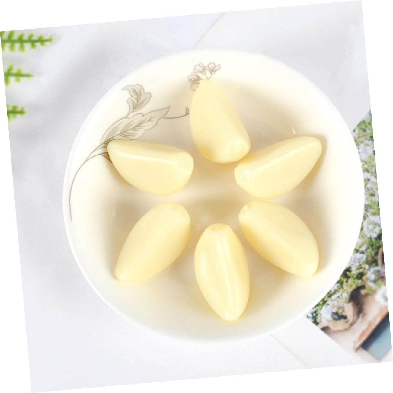 12pcs Realistic Garlic Clove PVC Posing Props for Photo Studio
