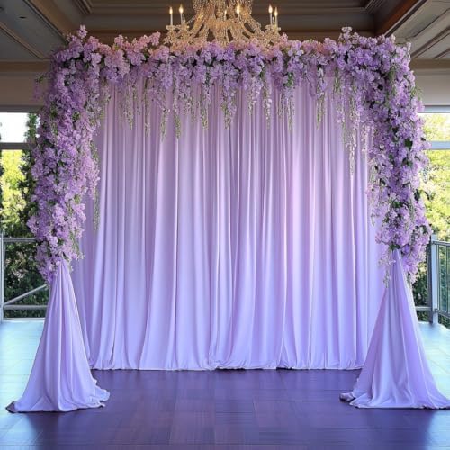 30ft x 10ft Lavender Wrinkle-Free Backdrop Drapes