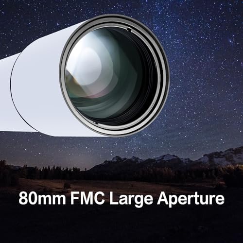 SOLOMARK High Powered 80mm Refractor Telescope for Adults Beginners