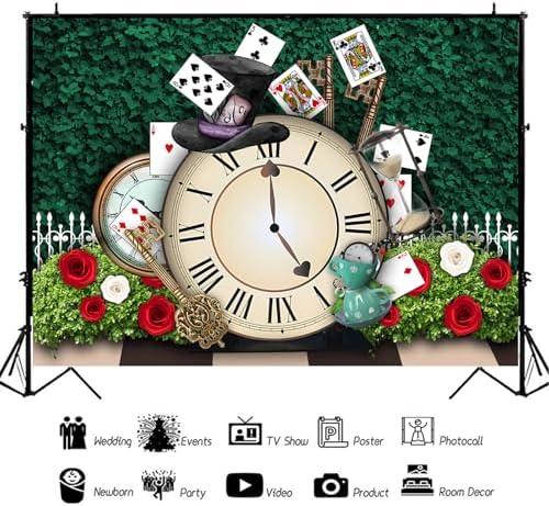 InMemory Green Wonderland Backdrop for Birthday Parties