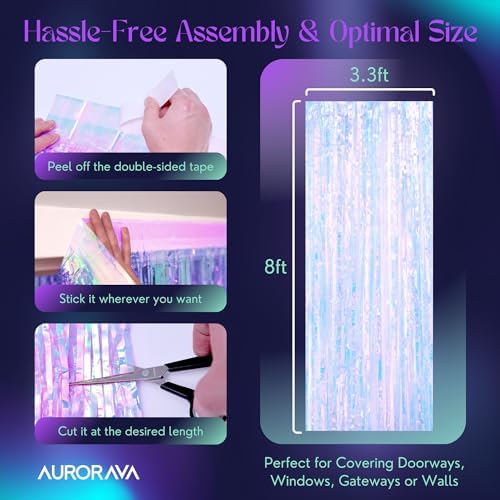33 X 8 Ft Foil Fringe Backdrop for Parties
