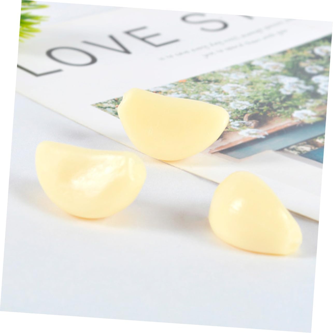 10pcs Artificial Garlic Flakes for Photo Studio Props