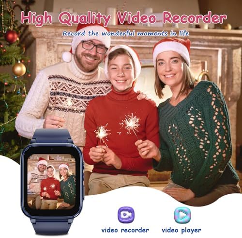Goodatech Kids Smart Watch with HD Camera and Puzzle Games Blue