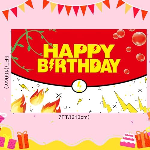Cute Cartoon Birthday Backdrop for Kids