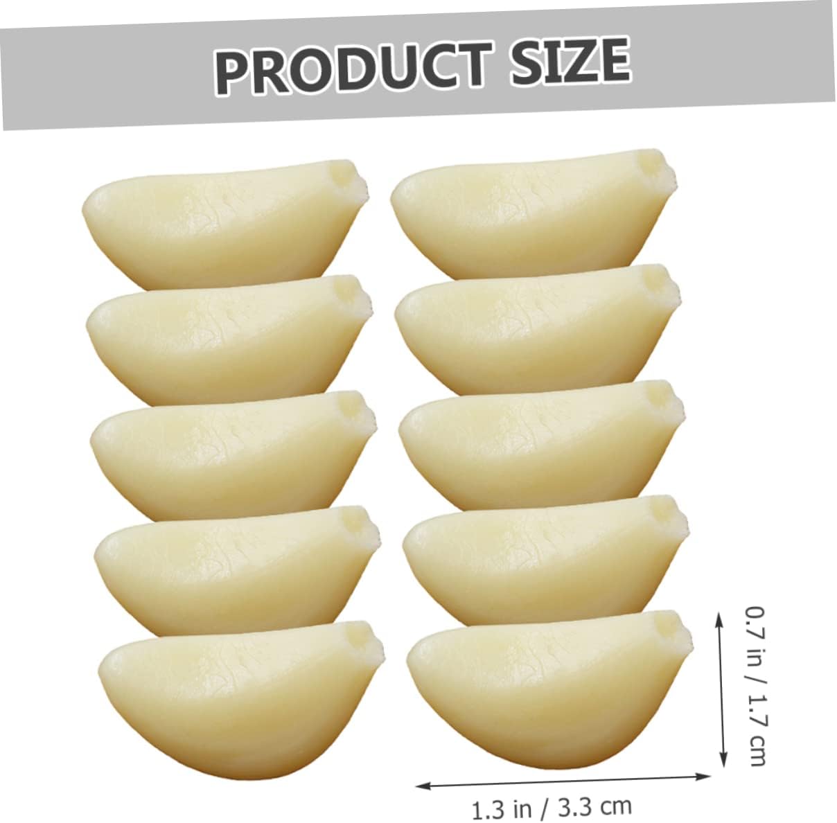 10pcs Realistic Simulated Garlic Cloves Display Props