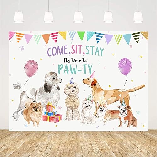 Sendy 7x5ft Dog Birthday Backdrop Photo Studio Decor
