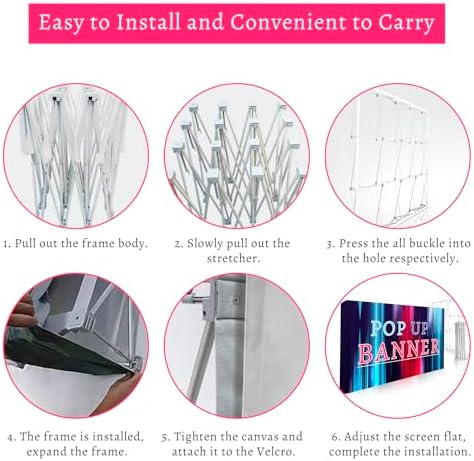 Custom Trade Show Backdrop Stand 75x12ft Aluminum Fabric Display Portable