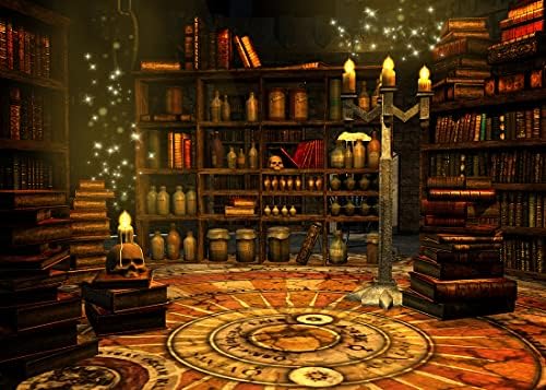BELECO 7x5ft Magical Wizard Library Backdrop