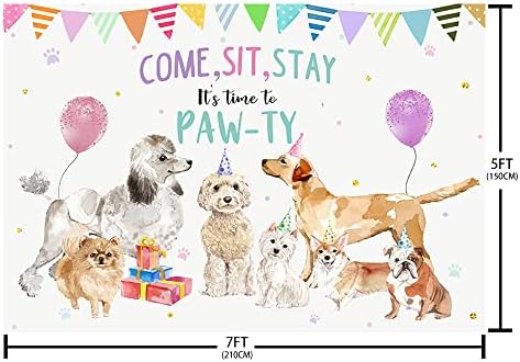 Sendy 7x5ft Dog Birthday Backdrop Photo Studio Decor