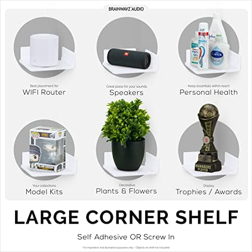BRAINWAVZ 65 In Corner Shelf Mount Holder