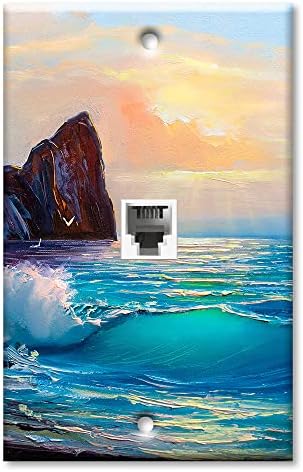 Art Plates Cliffside Sunrise One Port RJ11 Wall Plate