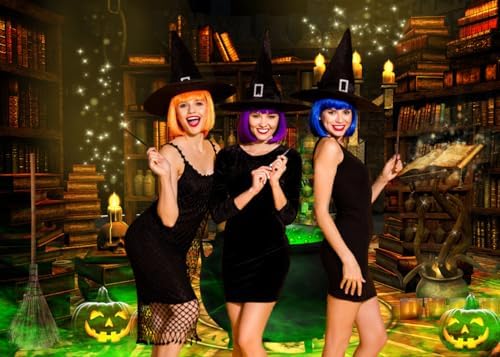 Witch Halloween Backdrop 7x5ft Spooky Party Banner F204
