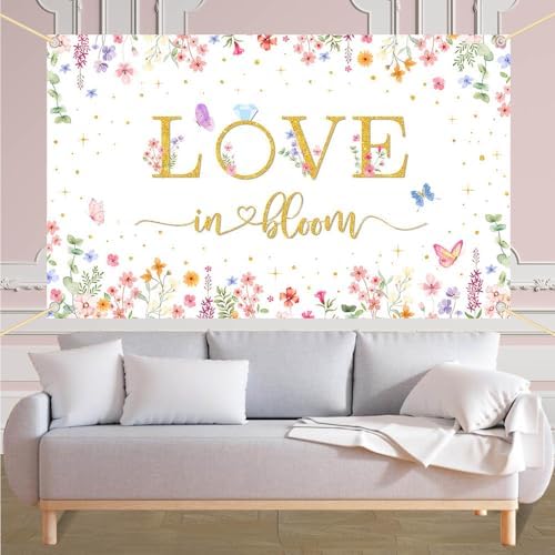 Love In Bloom Bridal Shower Backdrop 708 x 433 Inch
