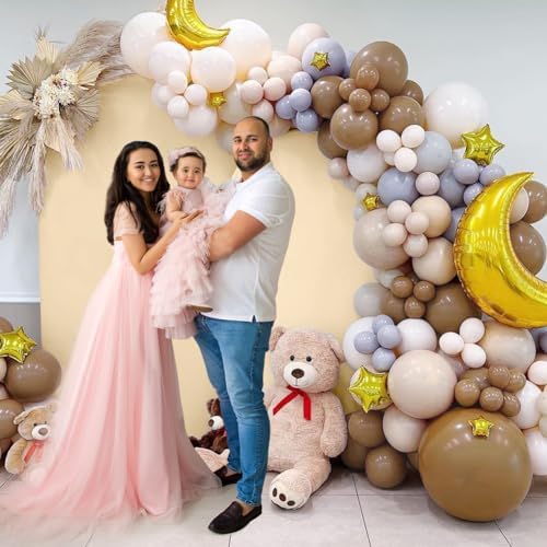 Beige Spandex Wedding Arch Cover with Round Top 72ft