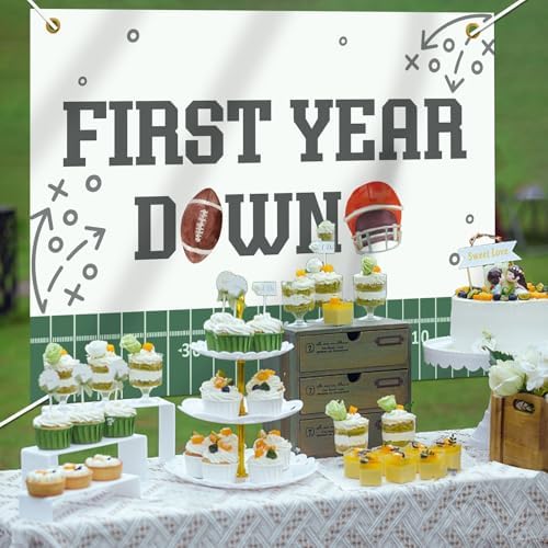 Football First Birthday Backdrop 7x5ft Decor