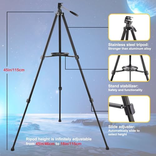 Bresser High Powered 80mm Refractor Telescope with Tripod and Phone Adapter