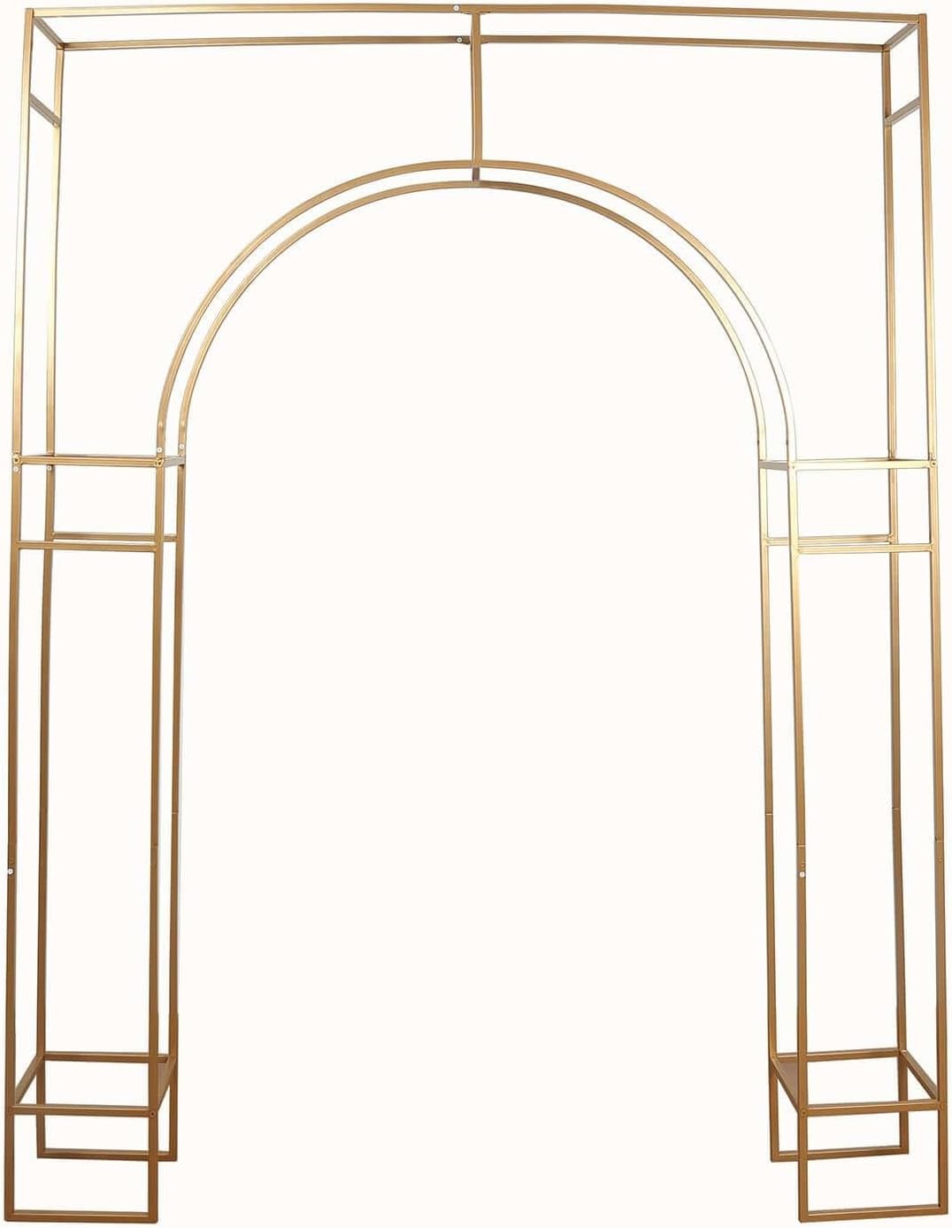 8 Feet Gold Metal Wedding Arch for Events