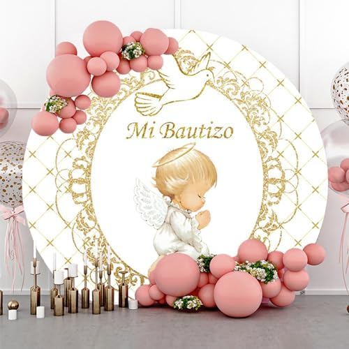 Leowefowa 72x72ft Round Photography Backdrop
