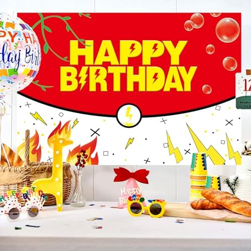 Cute Cartoon Birthday Backdrop for Kids