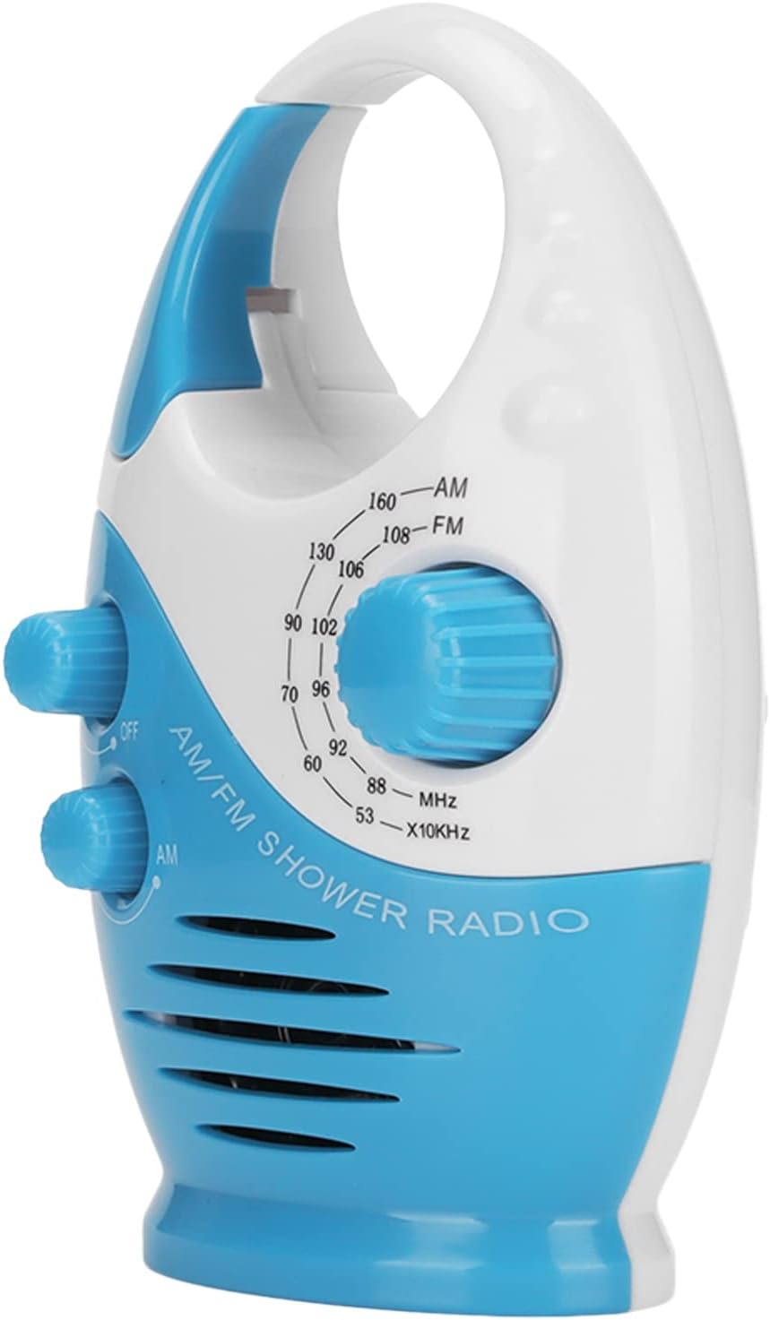Vikye Portable Radio AM FM Waterproof Battery Powered Shower Radio