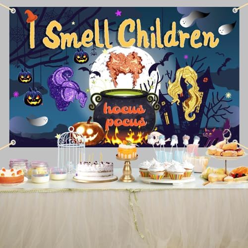 7x5ft I Smell Children Halloween Banner Backdrop for Kids Photography
