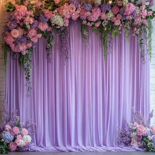 30ft x 10ft Lavender Wrinkle-Free Backdrop Drapes